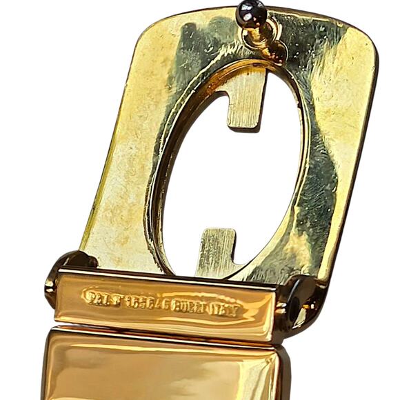 Gucci Vintage Reversible Leather Belt With Gold Tone Buckle‎ main image 8